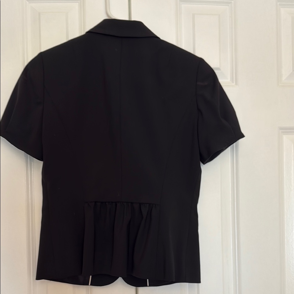 Banana Republic Black Short-Sleeved Blazer Tailored Fit - Picture 3 of 5